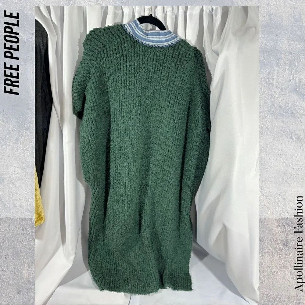 FREE PEOPLE LONESTAR PONCHO IN GREEN NWT SMALL - Picture 4 of 7